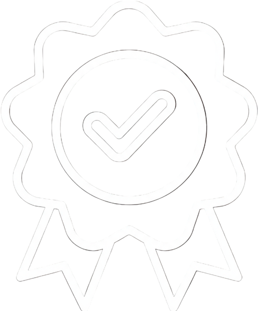 Icon of a check mark within a circular badge