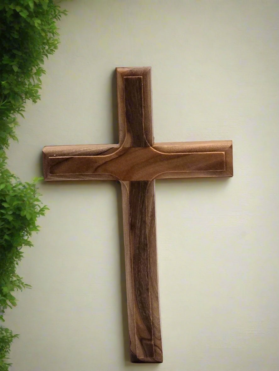 Authentic Olive Wood Jerusalem Cross - Handcrafted in the Holy Land - Christian Crafts