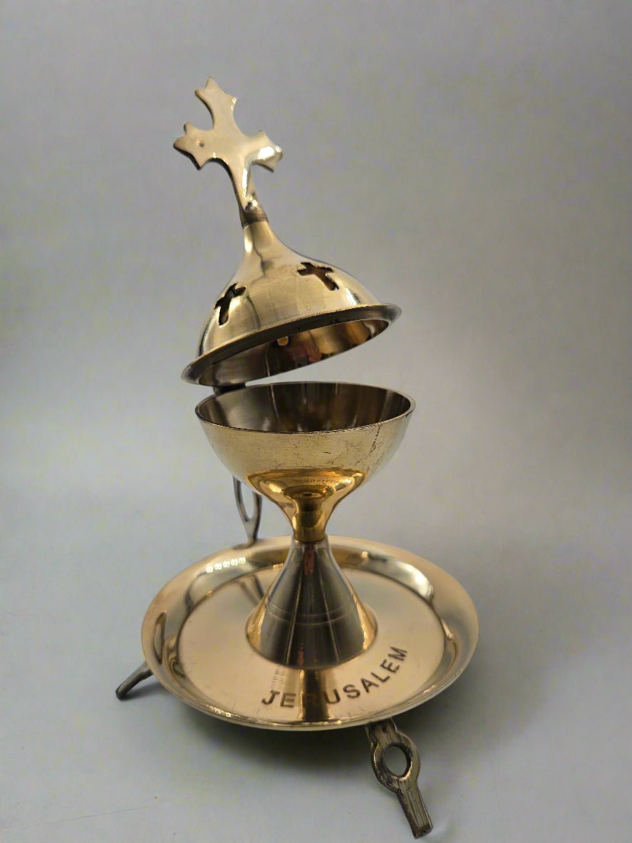 Beautiful Brass Incense Burner - Christian Crafts
