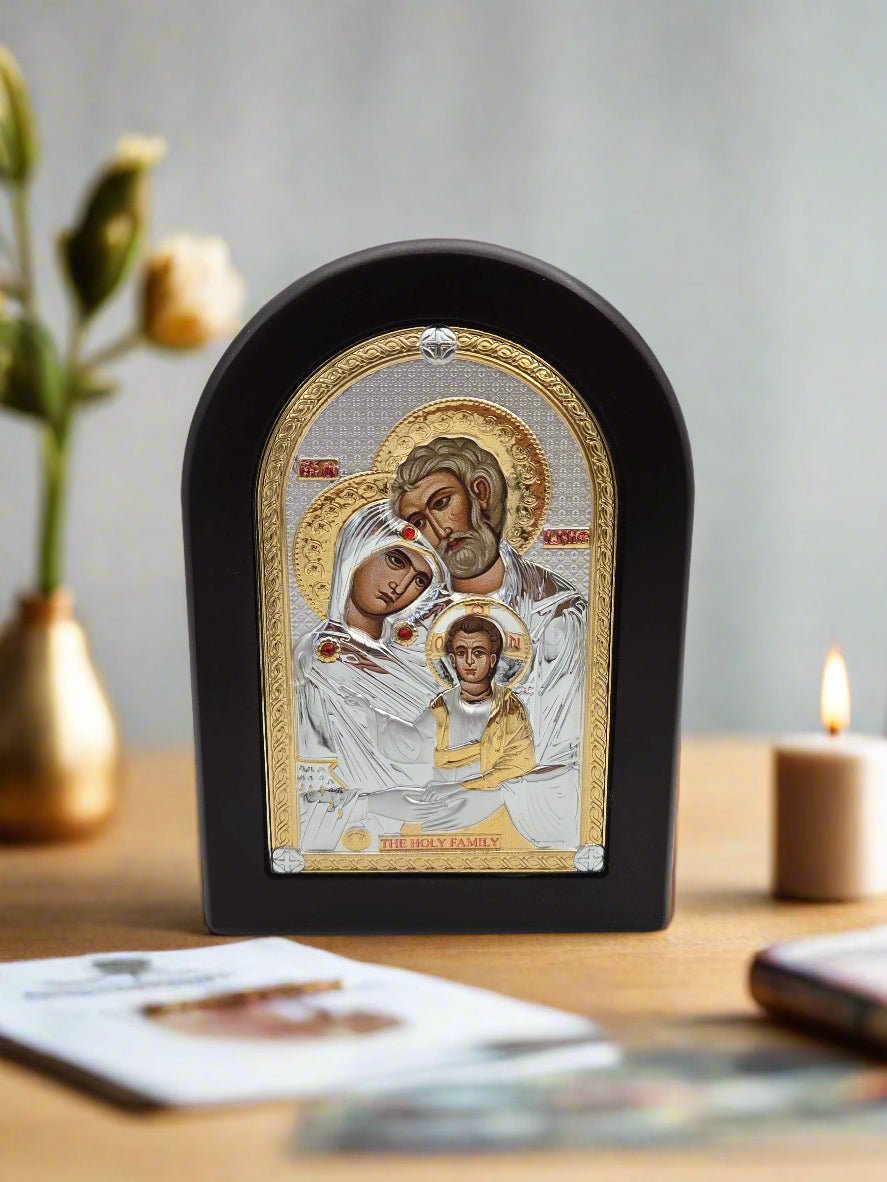 Holy Family Icon - Elegant and centerpiece - Christian Crafts