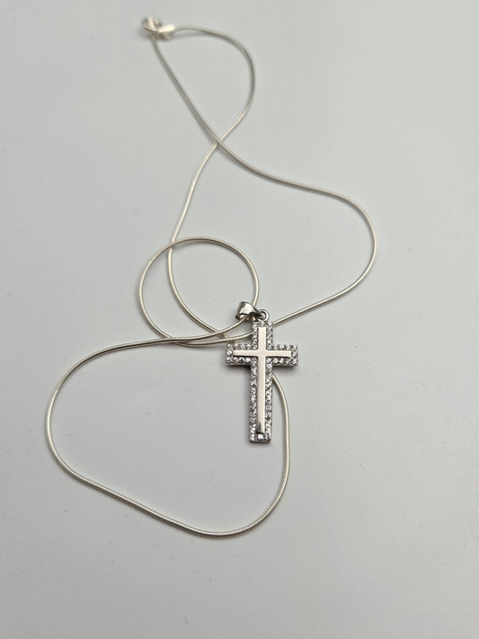 JLR1 - sparkling cubic zirconia cross - Christian Crafts