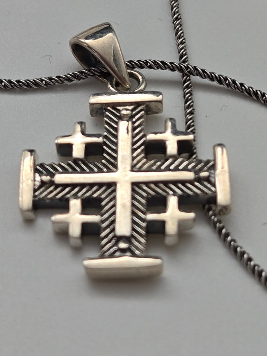JRL11 - fish bone Jerusalem cross - Christian Crafts