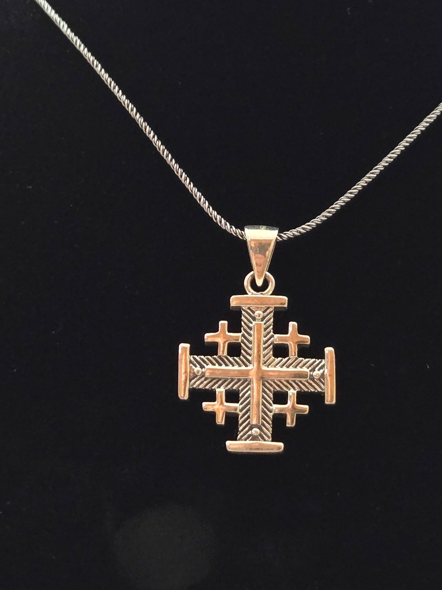 JRL11 - fish bone Jerusalem cross - Christian Crafts