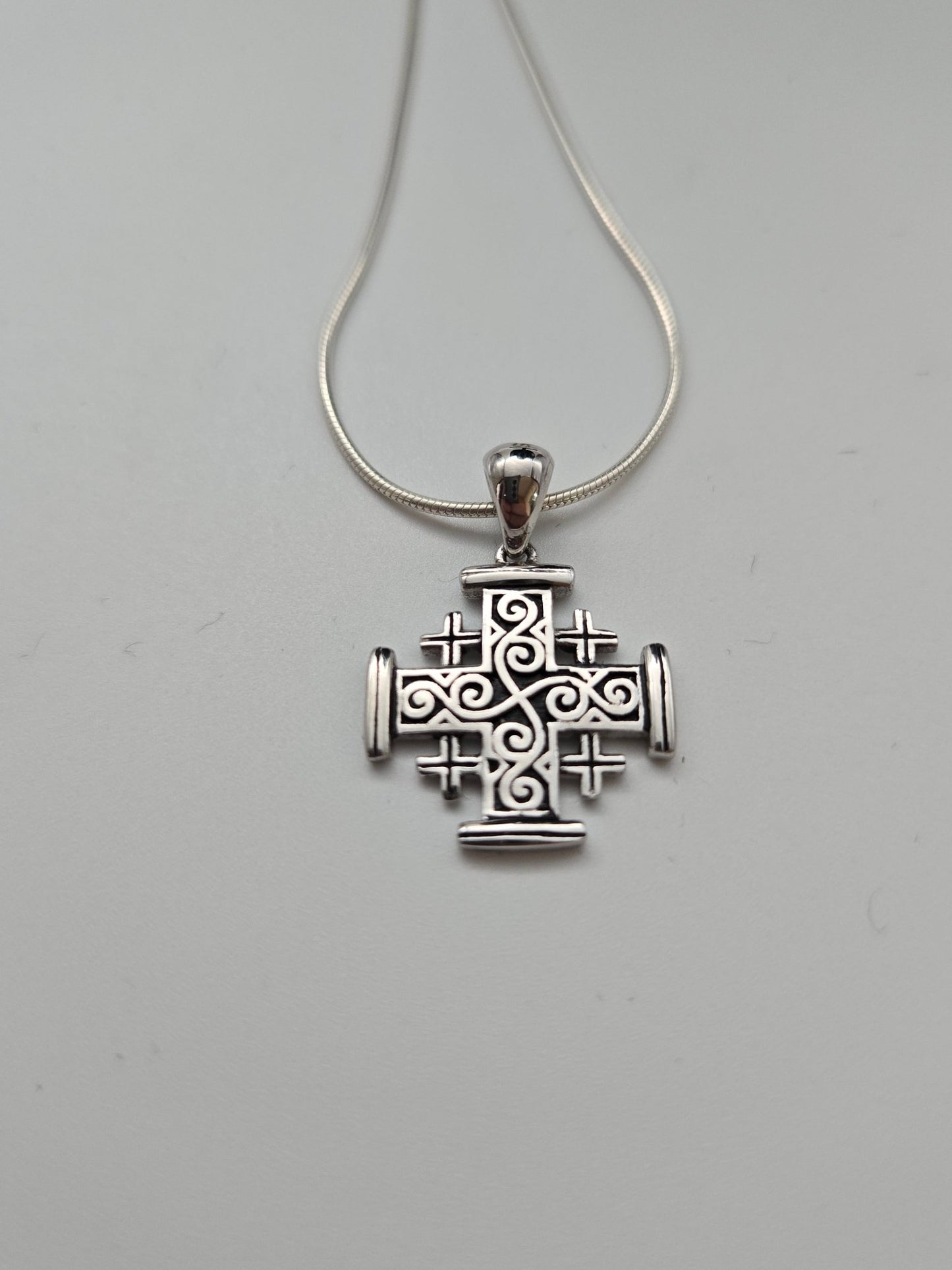 JRL14 - filigree design Jerusalem cros - Christian Crafts