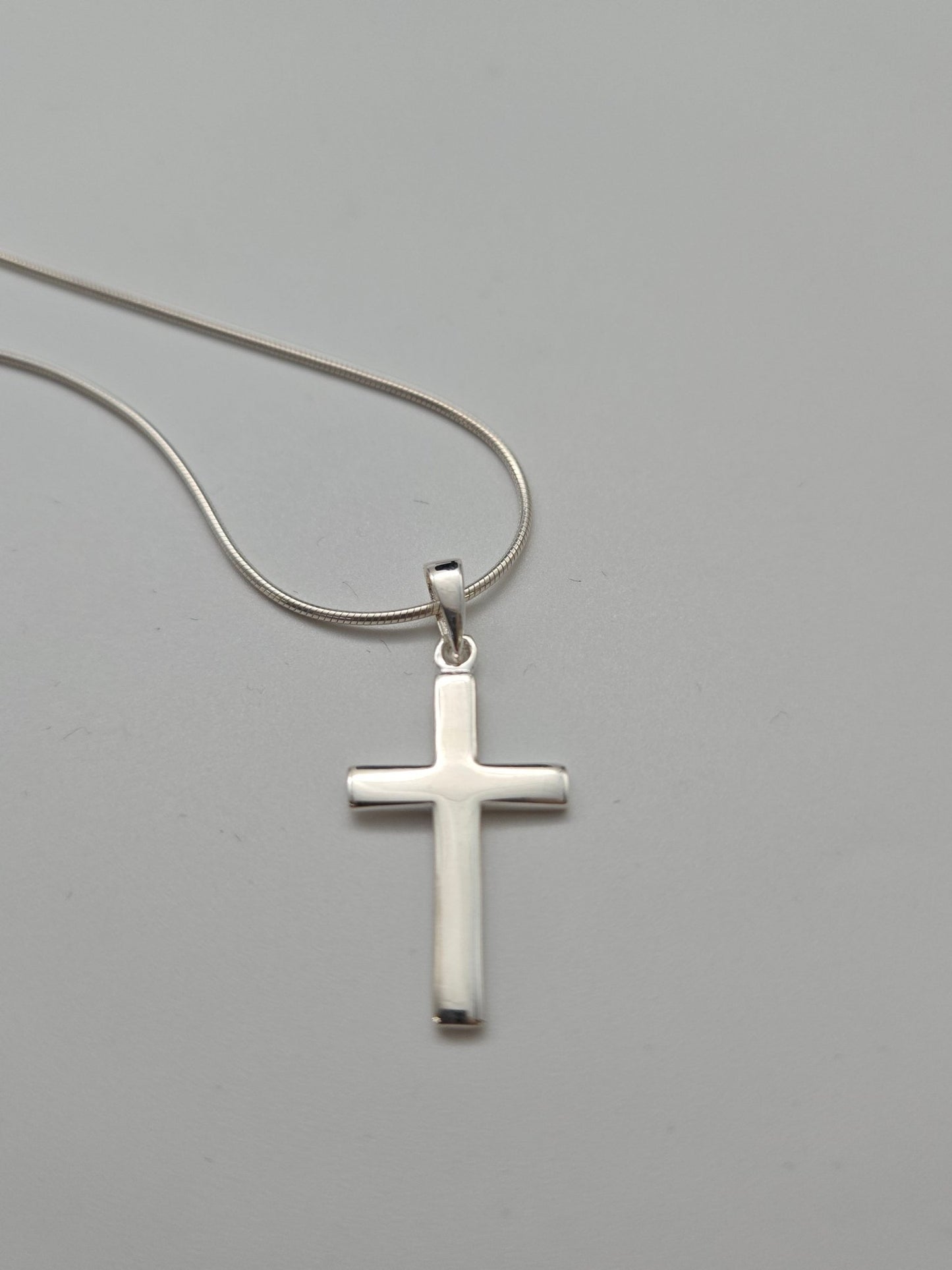 JRL16 - basic silver cross - Christian Crafts