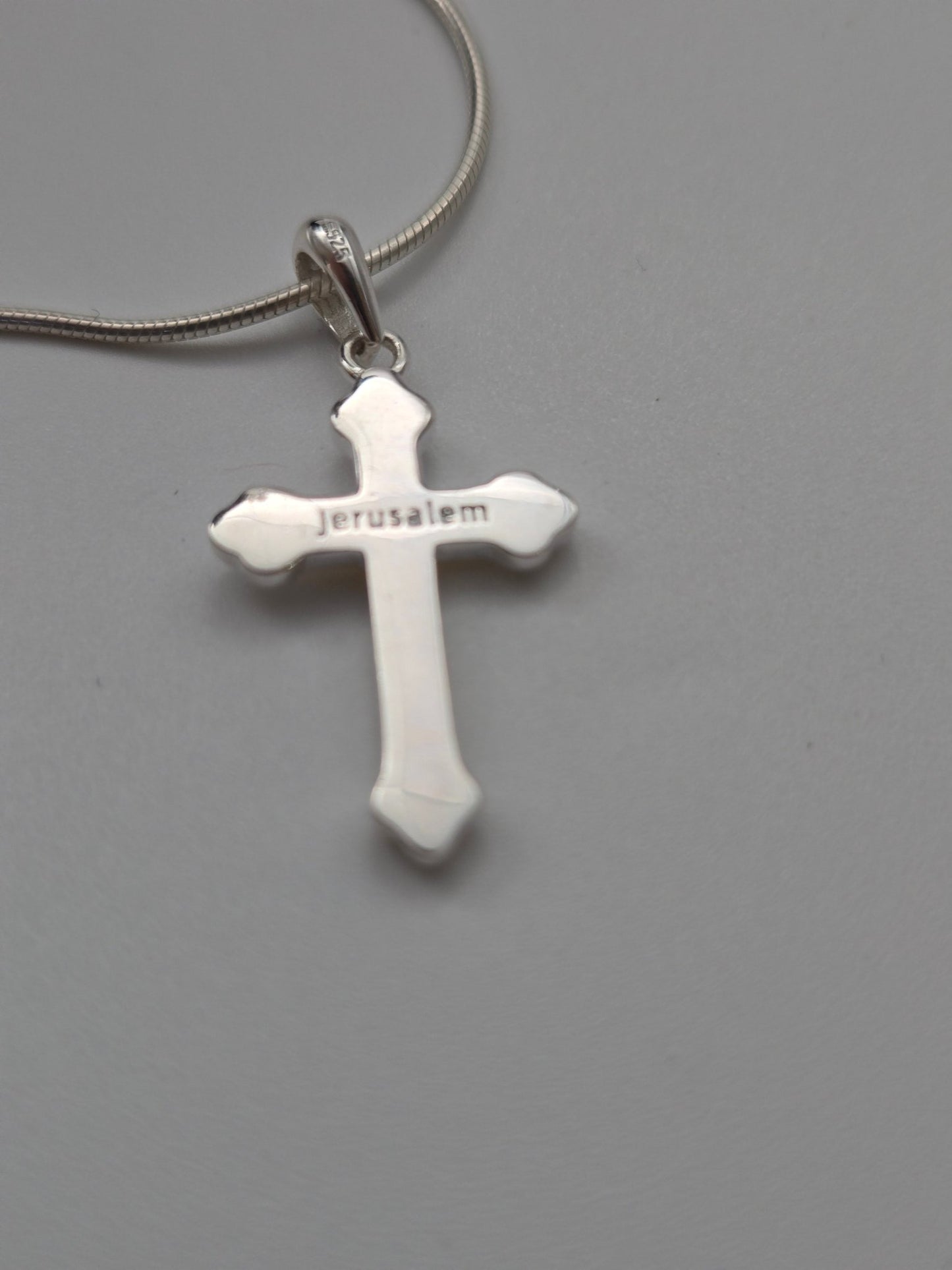 JRL20 - simple cross with gold plated Jesus - Christian Crafts