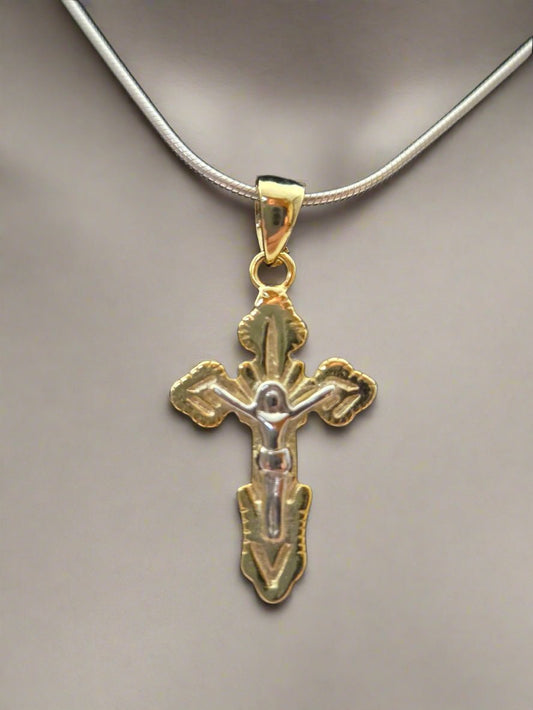 JRL23 - gold plated and silver cross - Christian Crafts