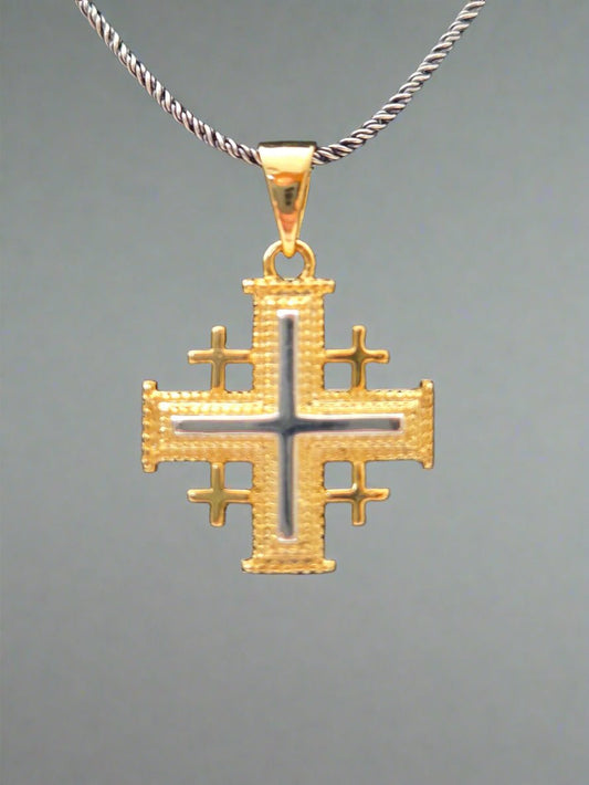 JRL26 - gold plated Jerusalem cross - Christian Crafts