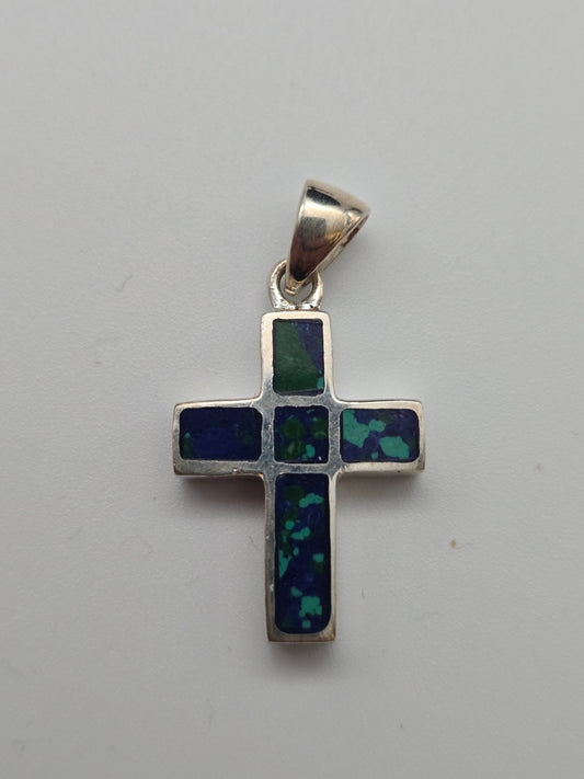 JRL5 - malachite stone cross - Christian Crafts