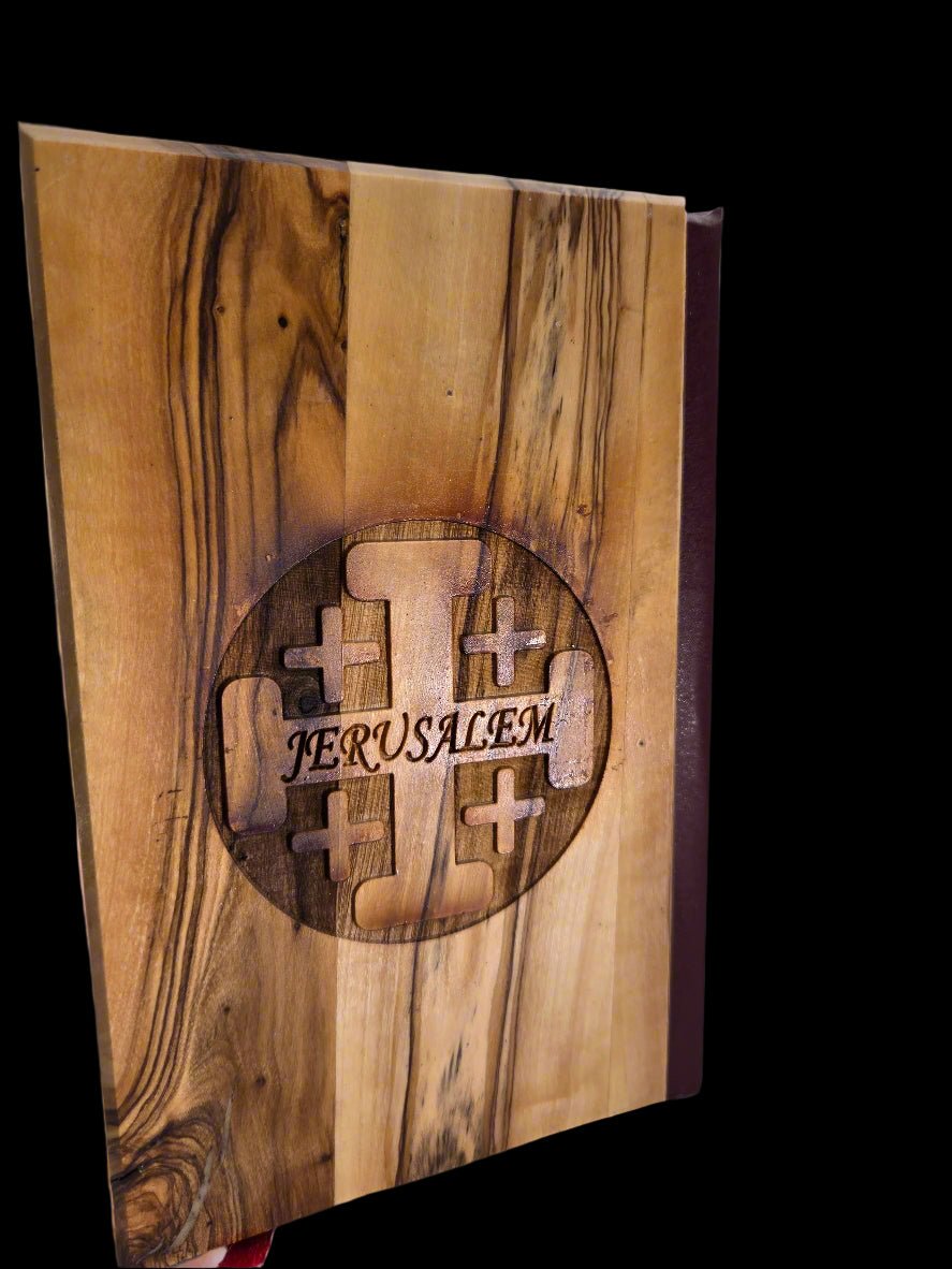 La Santa Biblia: Olive Wood Spanish Holy Bible from Jerusalem - Christian Crafts