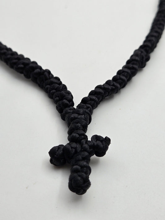 Monastery Wool Prayer Rope Rosary — 100 Hand - Knotted Beads - Christian Crafts