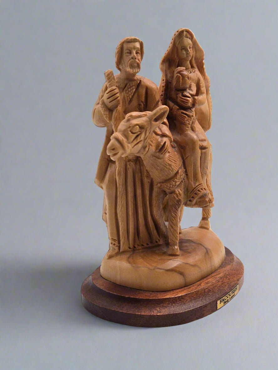 Olive Wood Hand - Carved 'Entering Jerusalem' Figurine(The Jerusalem) - Christian Crafts