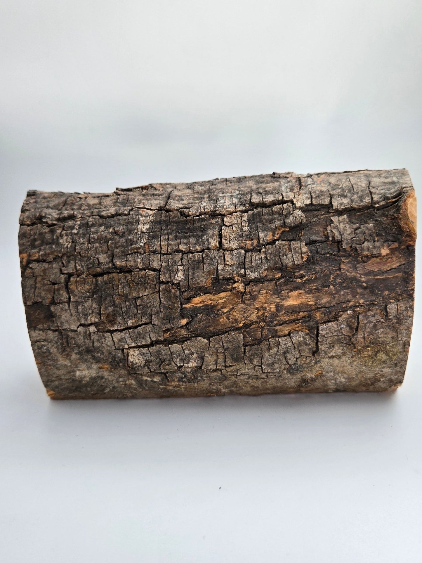 Olive Wood Holy Family Nativity Log — Bethlehem Bark Crèche Sculpture - Christian Crafts