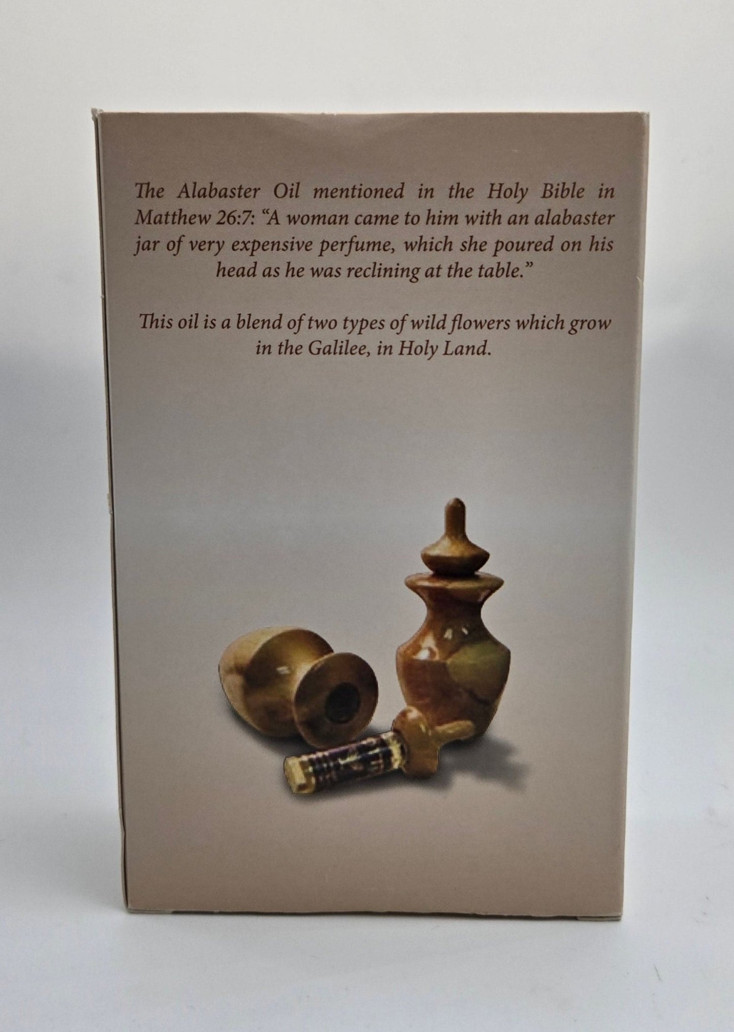 Sacred Alabaster Anointing Oil (100ml - 3.4 fl oz) - Holy Land Collection (Large Size - Multi use) - Christian Crafts