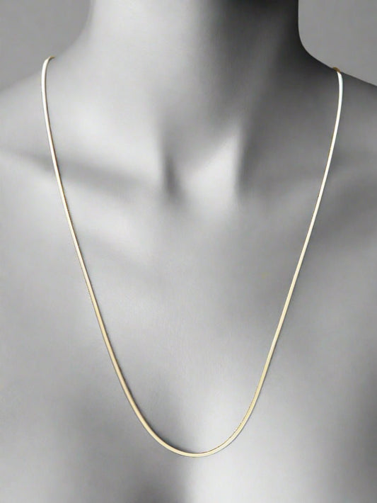 Serpentine Silver Chain - .925 Sterling Necklace - Christian Crafts