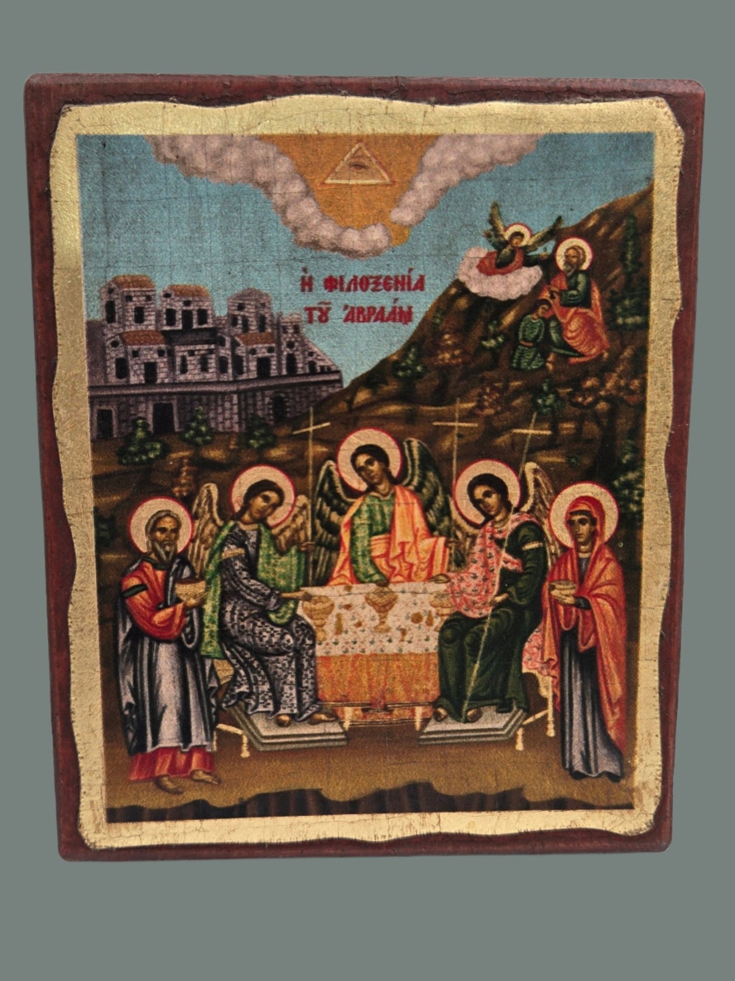 The Holy Trinity Icon - Handcrafted in the Holy Land - Christian Crafts