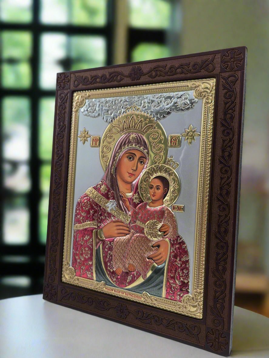 Virgin Mary of Bethlehem Ornament (Our Lady Icon) - Christian Crafts