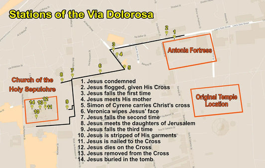 The Via Dolorosa and the 14 Stations of the Cross - ChristianCrafts.shop