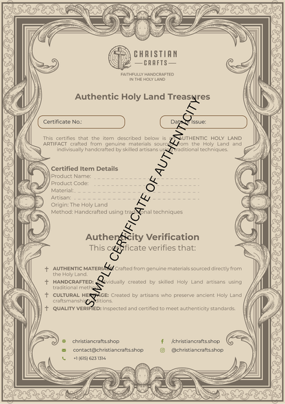 Olive Wood Log Nativity Cave – Holy Family from Bethlehem