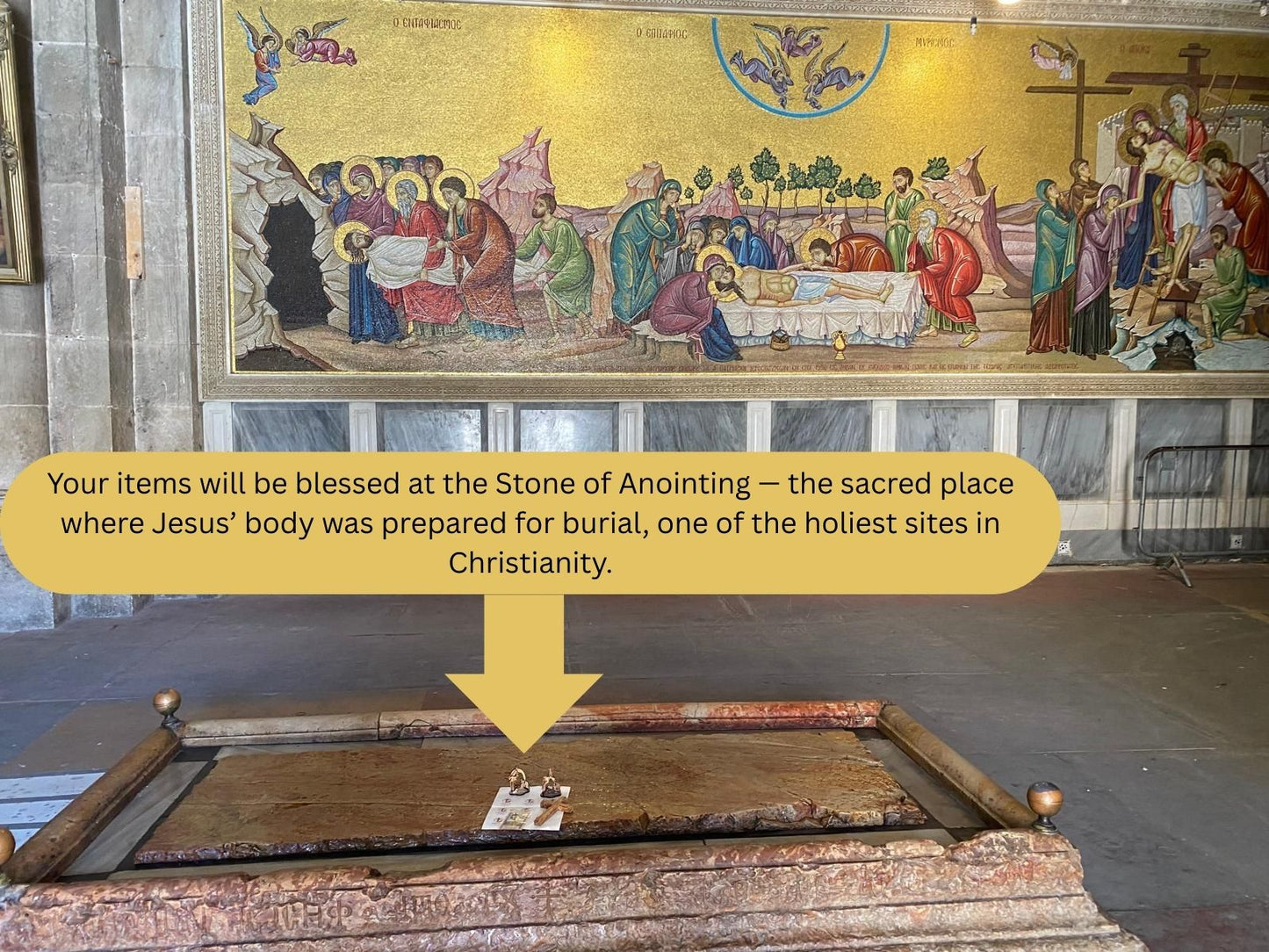 Silver “Last Supper” Icon on Olive Wood with Colored Characters — “God Bless Our Home” Wall Plaque