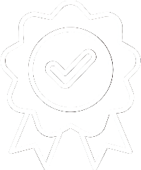 Icon of a check mark within a circular badge