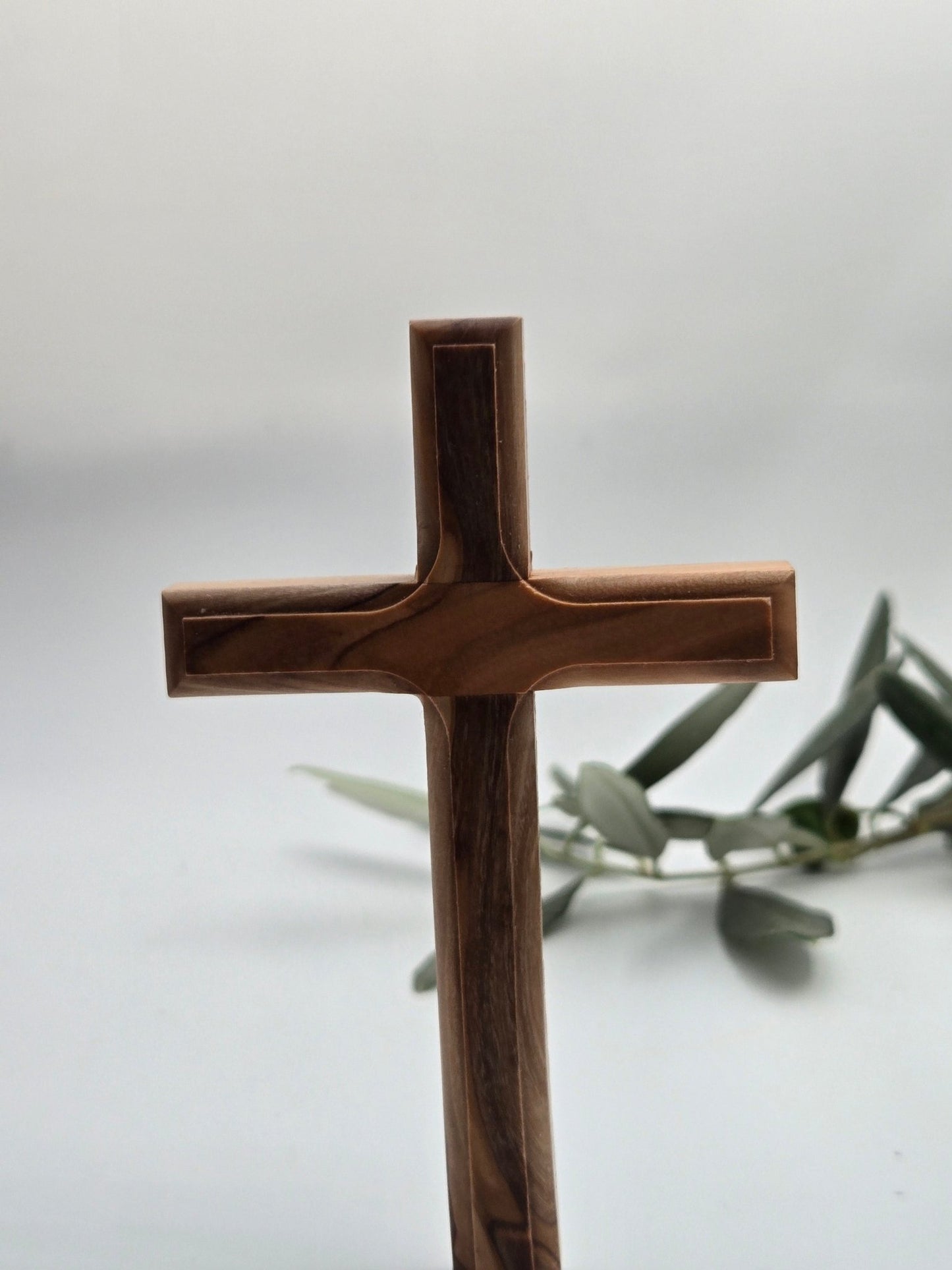 Authentic Olive Wood Jerusalem Cross - Handcrafted in the Holy Land - Christian Crafts