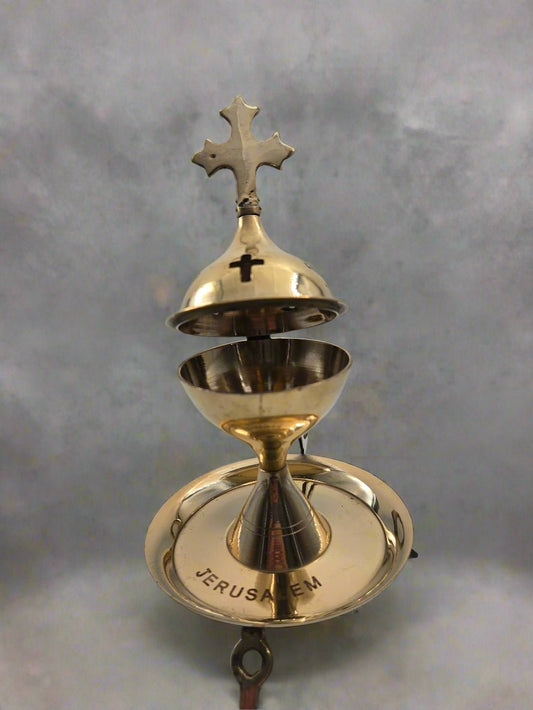 Beautiful Brass Incense Burner - Christian Crafts
