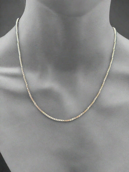 Elegant Box - Link Chain Necklace - 50cm (19.5in) Artisan Crafted Jewelry - Christian Crafts