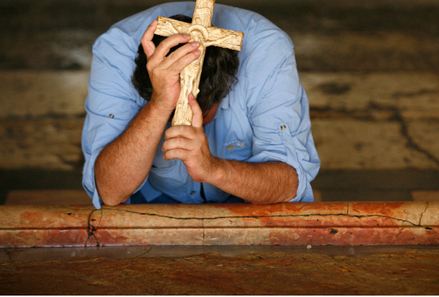 Prayer Service at the Stone of Anointing – Church of the Holy Sepulchre, Jerusalem
