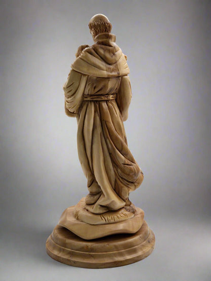 Hand - Carved Olive Wood St. Peter with Jesus Statue from Bethlehem - Christian Crafts