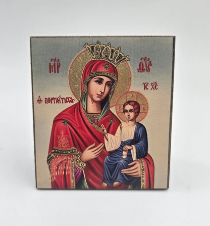 Handcrafted Gold - Plated Icon: Madonna and Child - Christian Crafts