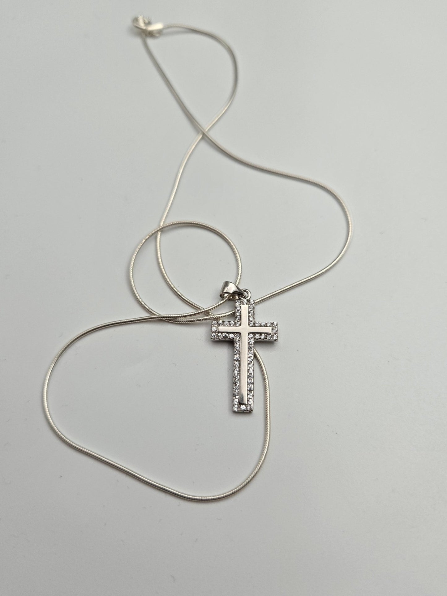 JLR1 - sparkling cubic zirconia cross - Christian Crafts
