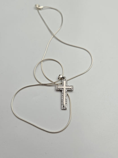 JLR1 - sparkling cubic zirconia cross - Christian Crafts