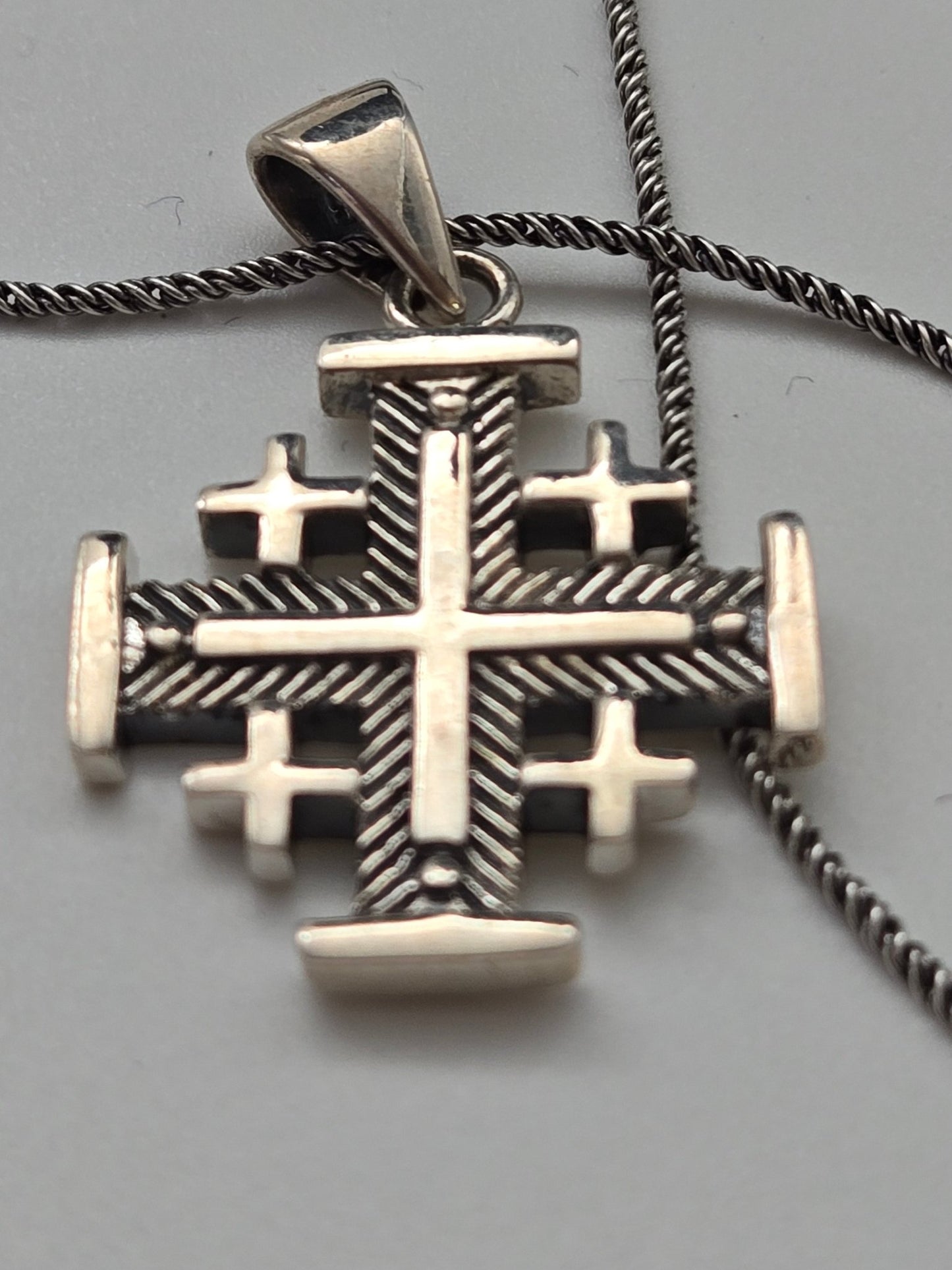 JRL11 - fish bone Jerusalem cross - Christian Crafts