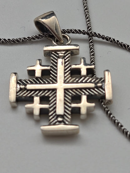 JRL11 - fish bone Jerusalem cross - Christian Crafts