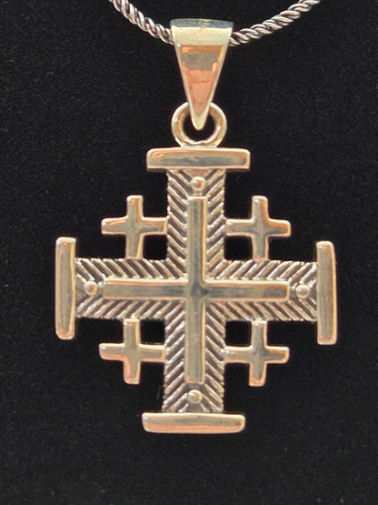 JRL11 - fish bone Jerusalem cross - Christian Crafts