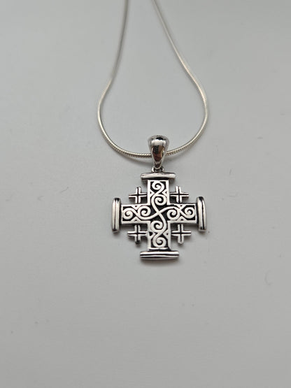 JRL14 - filigree design Jerusalem cros - Christian Crafts