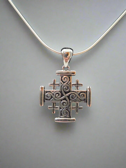 JRL14 - filigree design Jerusalem cros - Christian Crafts
