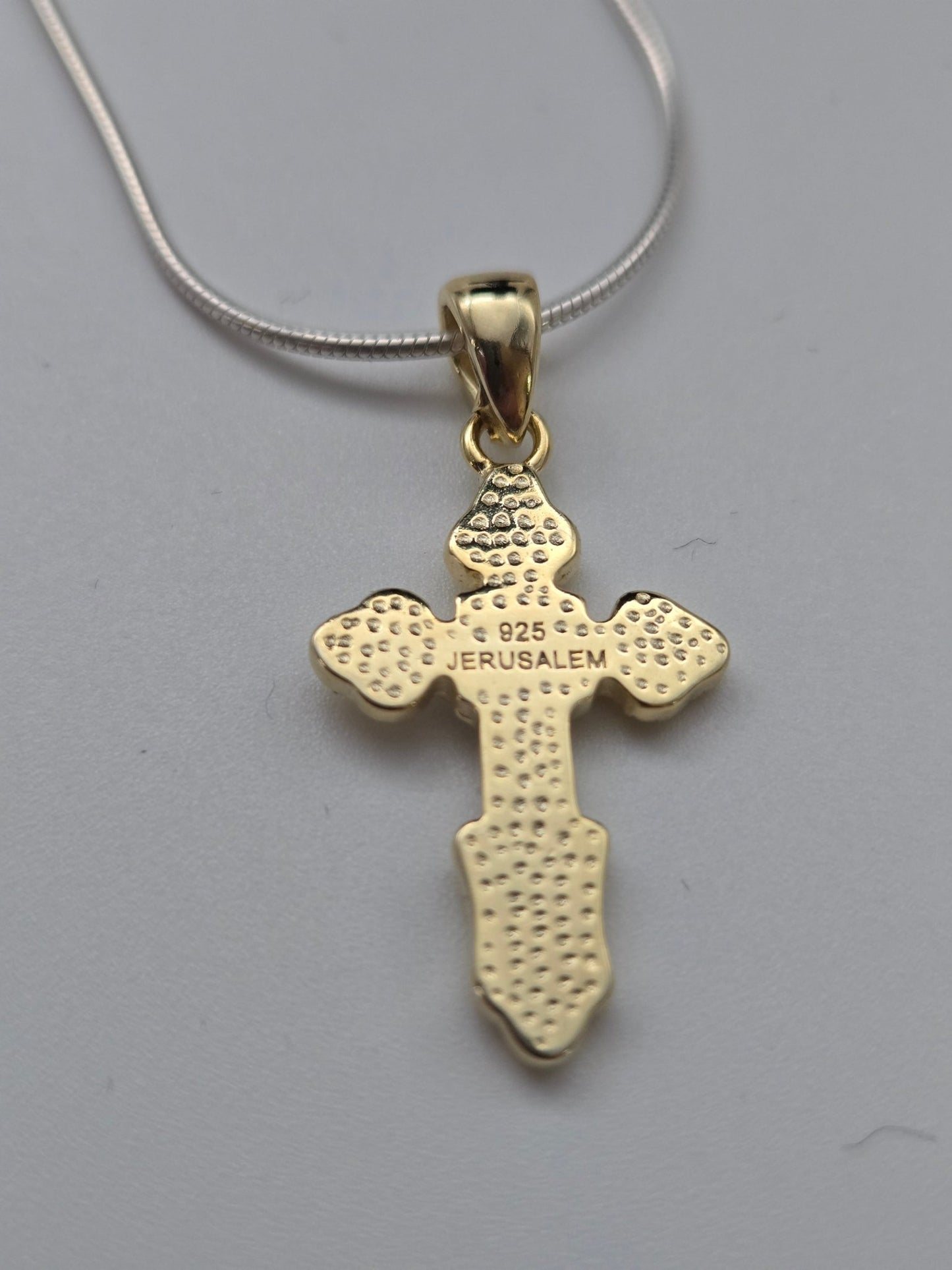 JRL23 - gold plated and silver cross - Christian Crafts