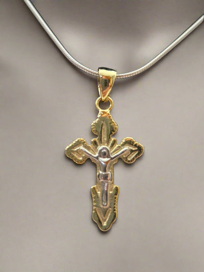 JRL23 - gold plated and silver cross - Christian Crafts