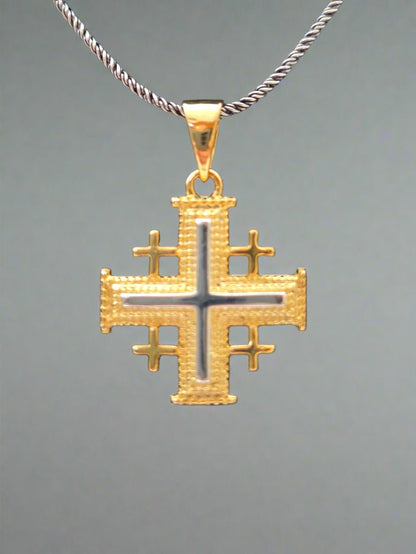 JRL26 - gold plated Jerusalem cross - Christian Crafts