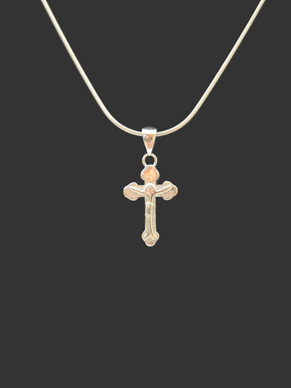 JRL30 - silver byzantine style cross - Christian Crafts