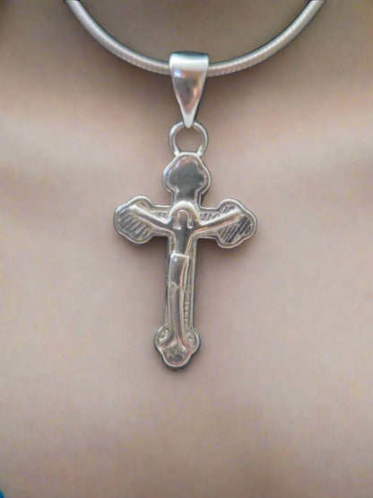 JRL30 - silver byzantine style cross - Christian Crafts