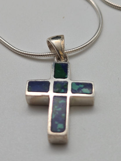 JRL5 - malachite stone cross - Christian Crafts