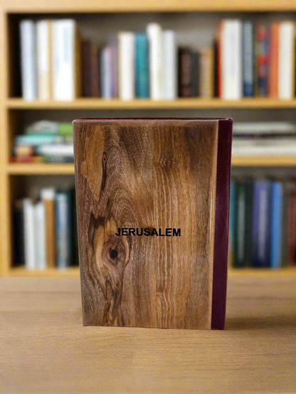 King James Bible with Handcrafted Holy Land Olive Wood Cover - Christian Crafts