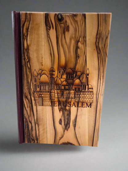 King James Bible with Handcrafted Holy Land Olive Wood Cover - Christian Crafts