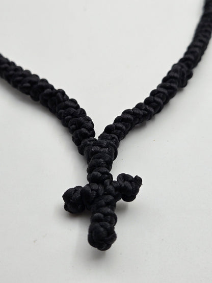 Monastery Wool Prayer Rope Rosary — 100 Hand - Knotted Beads - Christian Crafts