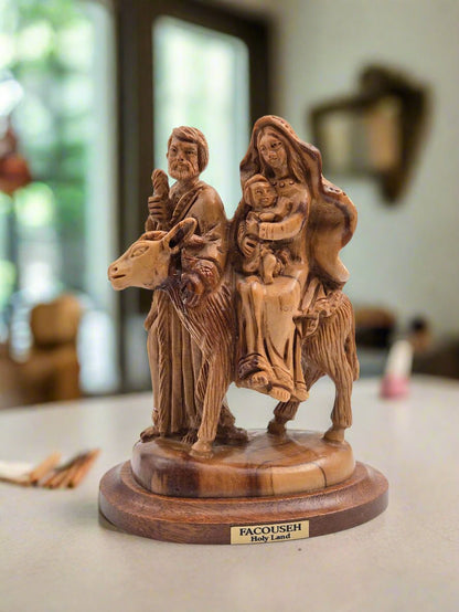 Olive Wood Hand - Carved 'Entering Jerusalem' Figurine(The Jerusalem) - Christian Crafts