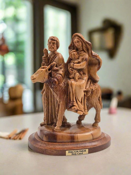 Olive Wood Hand - Carved 'Entering Jerusalem' Figurine(The Jerusalem) - Christian Crafts