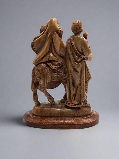 Olive Wood Hand - Carved 'Entering Jerusalem' Figurine(The Jerusalem) - Christian Crafts